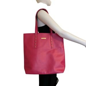 Juicy Couture Faux Leather Pink oversized overnight everyday carry all tote bag